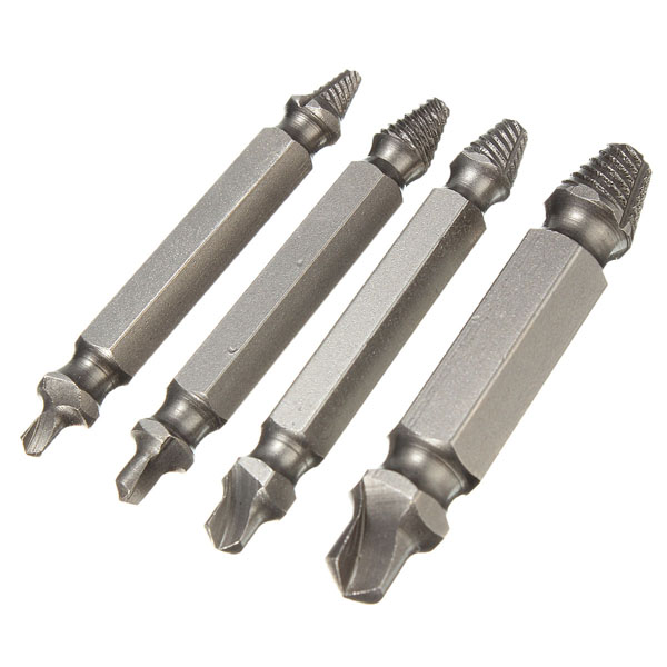 4pcs Double Side Damaged Screw Extractor